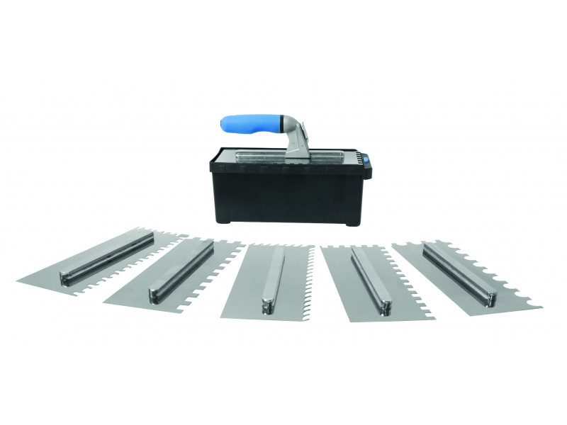 RM. svájci glettelő készlet 8 részes (8,10,12, 15, 10x20 mm, tigris, ferde) Bautool