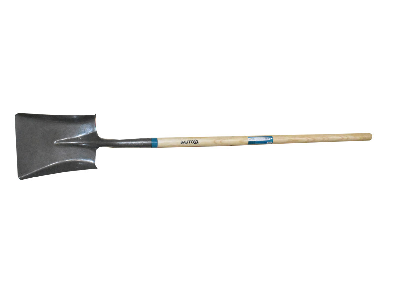 Lapát hajlított fa nyéllel 240x295x1430 mm Bautool