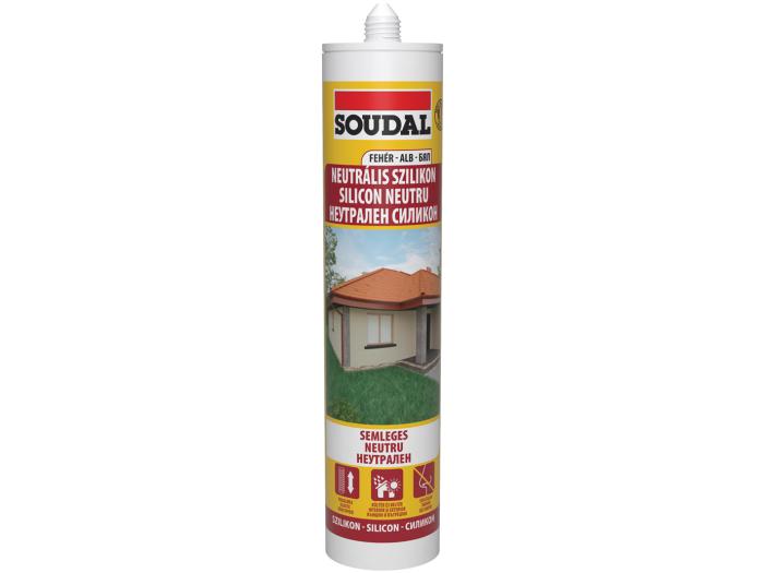 Neutrális szilikon fehér 280 ml Soudal