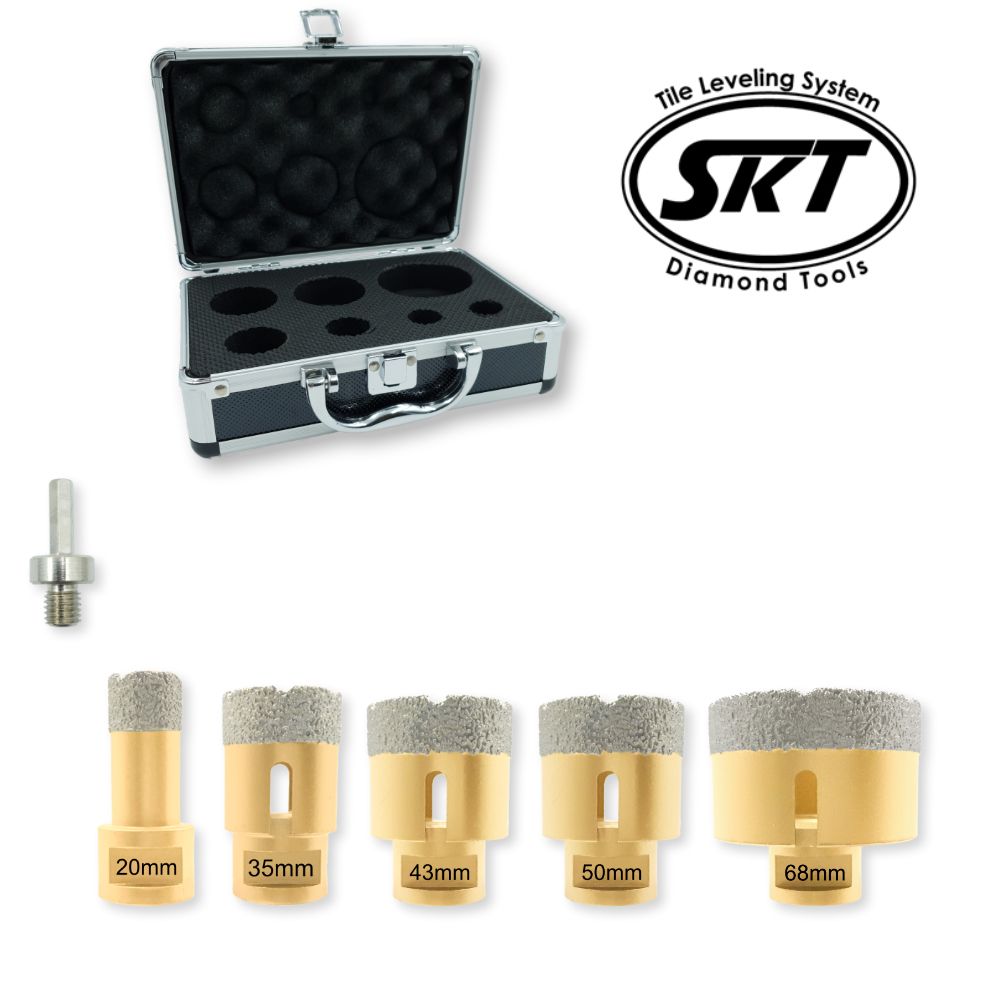 SKT 226 PRO gyémánt lyukfúró készlet 20-35-43-50-68 mm (skt226006b)