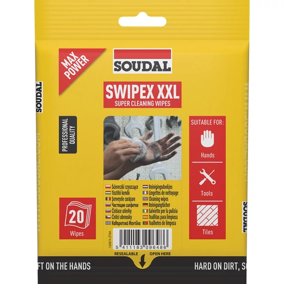 Ipari tisztítókendő - Swipex 20 db Soudal